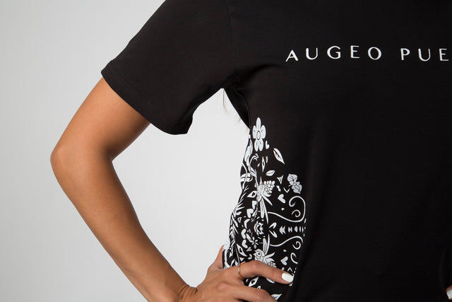 Augeo Puella Printed Black and White T-shirt